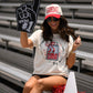 Red Small Town Big Spirit Tee