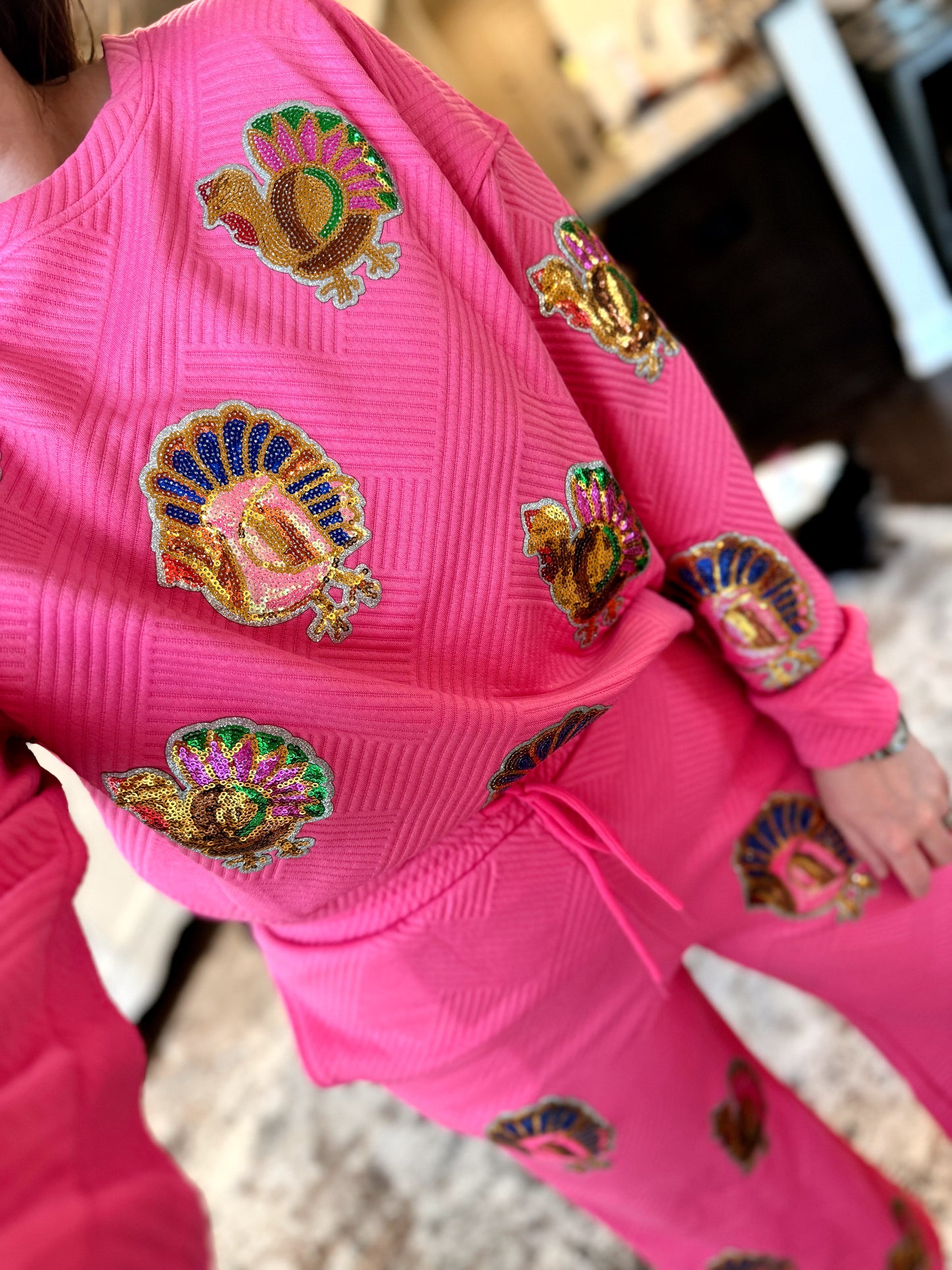 Pink Sequin Turkey Set
