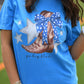 Go Big Blue Boots Tee