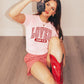 Checkered Loved Tee - DEAL