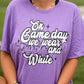 On Game Days We Wear Purple And White Tee