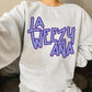 LA WEEZY ANA purple font tee & sweatshirt