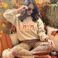 Fall Leaves & Bows Embroidered Sweatshirt