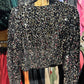 Black Velvet Sequin Jacket