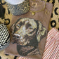 Brown Lab Faux Rhinestone Tee