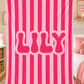 Custom Name Stripe Blanket *PRE ORDER*