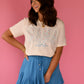 Blue Floral Mama Bow Tee