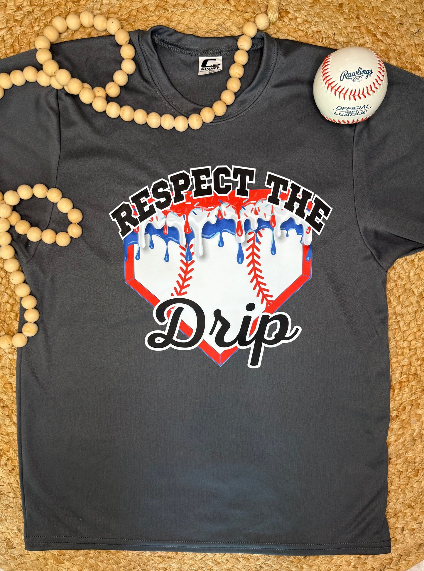Respect The Drip Baseball Tee