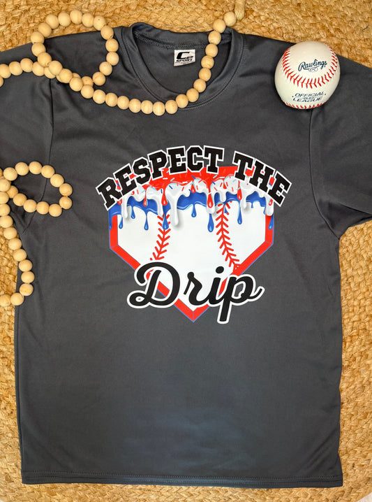 Respect The Drip Baseball Tee