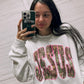 Camo Jesus hot pink outline tee or sweatshirt