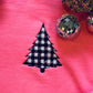 Embroidered Checkered Christmas Tree Sweatshirt