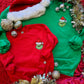 Grinch Head Embroidered Mommy and Me Sweatshirts