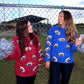 Sequin Football Corded Crews