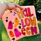 Pink, orange halloween & ghost tee or sweatshirt