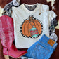 Checker orange pumpkin tee or sweatshirt