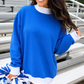 Royal Blue/White Mock Neck Sweatshirt *ROUND 2*