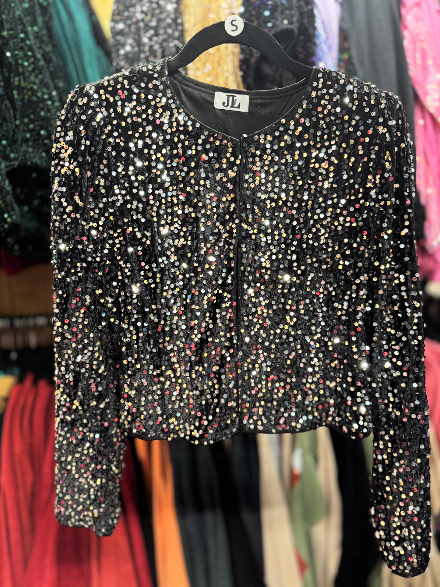 Black Velvet Sequin Jacket