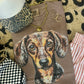 Dachshund Faux Rhinestone Dog Tee