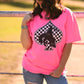 Checkered Bronc Card Tee