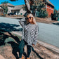 Autumn Vibes Top (Brown Check & Stripe)
