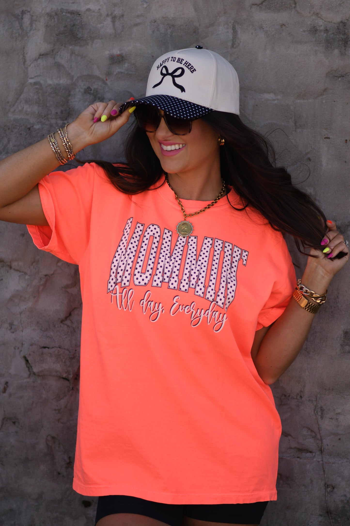 Mommin’ All Day Every Day Polka Dot Tee