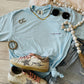 Chambray Dainty Mama Embroidered Tee