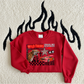 Edgy collages sweatshirt - Red Multiple Styles