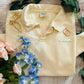 Ivory Dainty Mama Embroidered Split Neck Sweatshirt