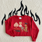 Edgy collages sweatshirt - Red Multiple Styles