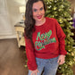 Merry Christmas Sequin Corded Crew
