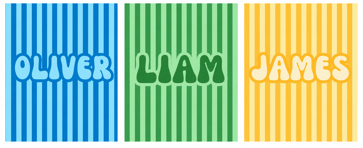 Custom Name Stripe Blanket *PRE ORDER*
