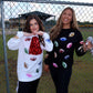 Multicolor Sequin Football Patch Corded Crews