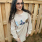 Beige Sequin Halloween Corded Crew