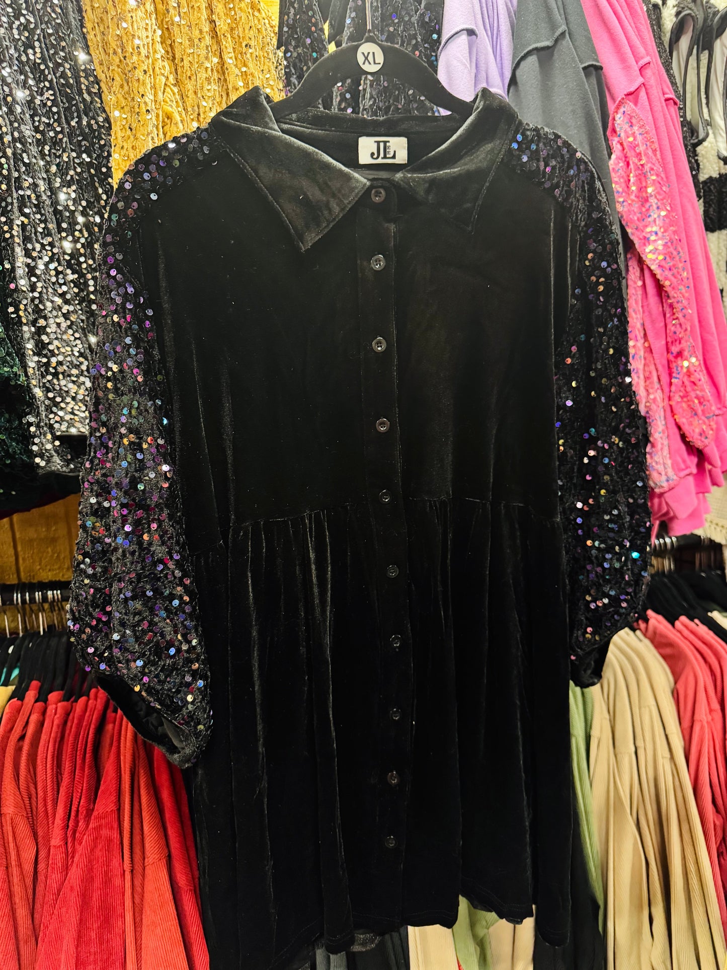 Velvet + Sequin Tunic/Dress