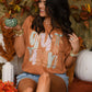 Autumn Faux Patch And Checkered Leaves Tee
