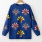 Multicolor Turkey Sequin Corded Crews