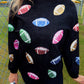 Multicolor Sequin Football Patch Corded Crews