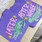 Later While Gator Graphic Tee – Purple Comfort Colors Southern Preppy Alligator Shirt