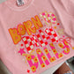 Born to Dilly Dally Graphic Tee – Pink Comfort Colors Retro Floral Shirt