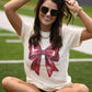 Cardinal Shiny Bow Tee