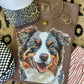 Aussie Faux Rhinestone Dog Tee