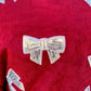 Preorder Red/Silver Sequin Bow Corded Crew