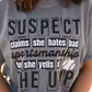 Suspect Claims She Hates Bad Sportsmanship Tee