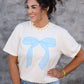 Turquoise Lace Bow Tee