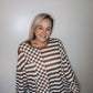 Autumn Vibes Top (Brown Check & Stripe)