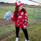 Sequin Football Corded Crews