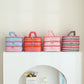 Striped Makeup Multi-Zipper Bag *PRE ORDER*