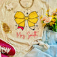 Custom Teacher Pencil Bow Tee