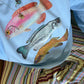 Colorful Coastal Fish Graphic Crewneck Sweatshirt | Beachy Fishing Crew | Summer Lake Life Pullover