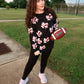 Chenille Football Bow Corded Crew